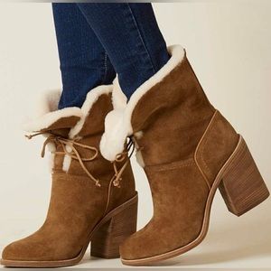 UGG Jerene Genuine Leather Chestnut Boots | size 7 | Authentic UGGs